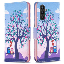 Etui z klapką do Samsung Galaxy A25 5G, Wallet, Two Owls, niebieskie + szkło 9H