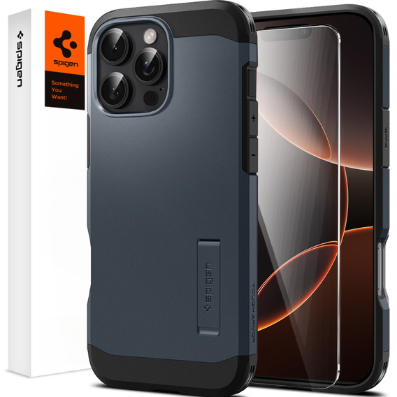 Etui Spigen do iPhone 16 Pro, Tough Armor Mag MagSafe, granatowe