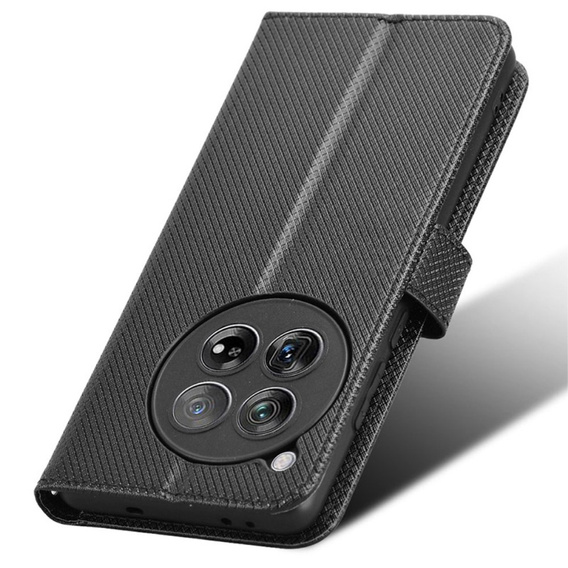 Etui z klapką do OnePlus 12 5G, Wallet Smart Magnet, czarne