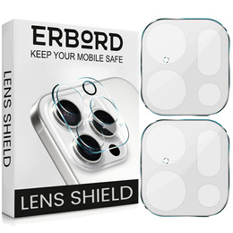 2x Szkło hartowane na aparat ERBORD do Oppo Find X9 Pro, Przezroczyste