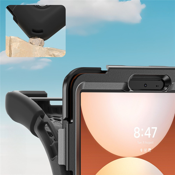 Pancerne etui do Samsung Galaxy Tab A11, z podstawką i paskiem na ramię – czarne