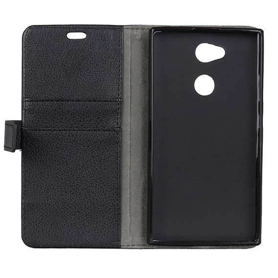 Etui z klapką do Sony Xperia L2, Flexi Book, czarne