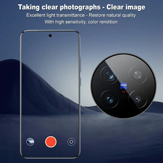 IMAK Szkło Ochronne na Obiektyw do Vivo X200 Pro 5G – z ramką pozycjonującą