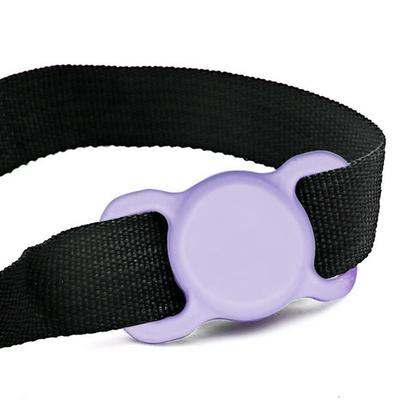 Etui do Apple AirTag 2 / 1, na obroże psa kota, Anti-lost Pet Dog, Fioletowe / Liliowe