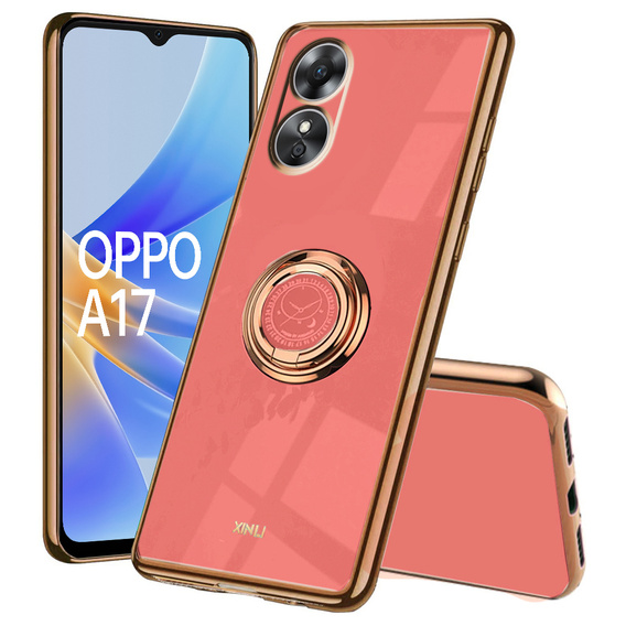 Etui do Oppo A17, Electro Ring, czerwone