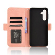 Etui z klapką do Samsung Galaxy A26 5G, Card Slot, różowe