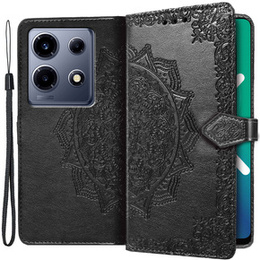 Etui z klapką do Infinix Note 30 VIP, Mandala, czarne
