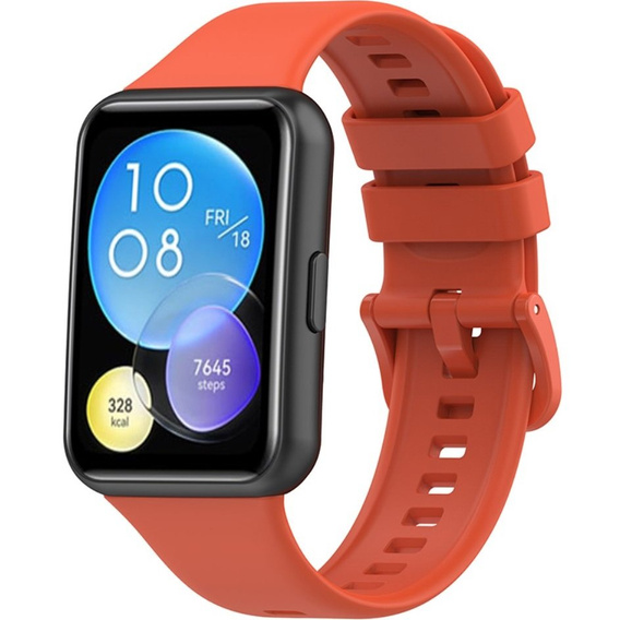 Pasek Silikonowy do Huawei Watch Fit 2, Pomarańczowy