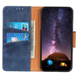 Etui z klapką do Samsung Galaxy S25 Edge, skórzane, niebieskie