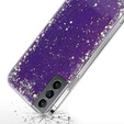 Etui do Samsung Galaxy S21, Glittery, fioletowe