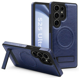 Etui skórzane z podstawką do Samsung Galaxy S25 Ultra – kompatybilne z MagSafe, sapphire