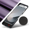 Etui do Samsung Galaxy Z Flip7, CASEME Litchi Leather, fioletowe