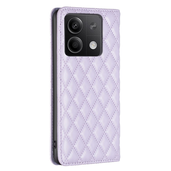 Etui z klapką do Xiaomi Redmi Note 13 5G, Wallet, BINFEN COLOR, fioletowe