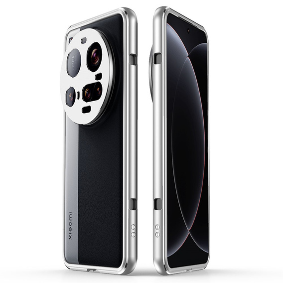 Etui do Xiaomi 15 Ultra, Armor Bumper, z osłoną obiektywu, srebrne