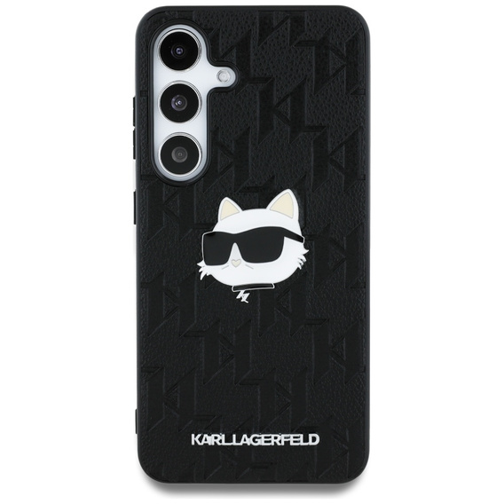 Etui Karl Lagerfeld do Samsung Galaxy S25, Leather Monogram Choupette, czarne