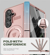 Etui pancerne do Samsung Galaxy Z Fold7 5G, Dexnor Magnetic,  do MagSafe - różowe