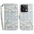 Etui z klapką do Xiaomi Redmi Note 13 5G, Wallet, Magnolia Flowers szare