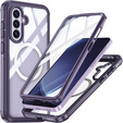 Etui do Samsung Galaxy A36 5G / Samsung Galaxy A56 5G, Shockproof, ze szkłem, do MagSafe, fioletowe