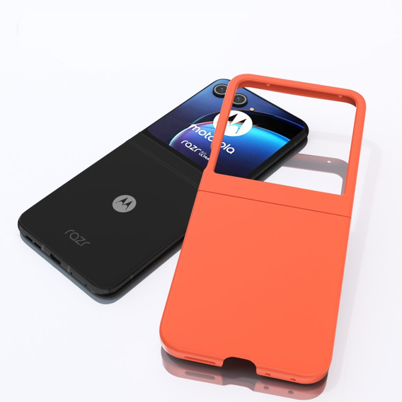 Etui do Motorola Razr 50 5G / Razr 60 5G, PC Case, pomarańczowe