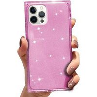 Etui Square Glitter do iPhone 12 Pro, Rose Gold