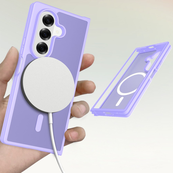 Etui kompatybilne z MagSafe do Samsung Galaxy Z Fold7 5G, ERBORD Matt Case – fioletowe
