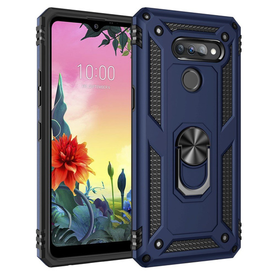 Etui pancerne do LG K50S, Nox Case Ring, granatowe