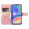Etui z klapką do Samsung Galaxy A05s, Butterfly, różowe rose gold