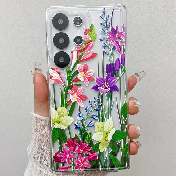 Etui do Samsung Galaxy S25 Ultra z motywem kwiatowym – kolorowe