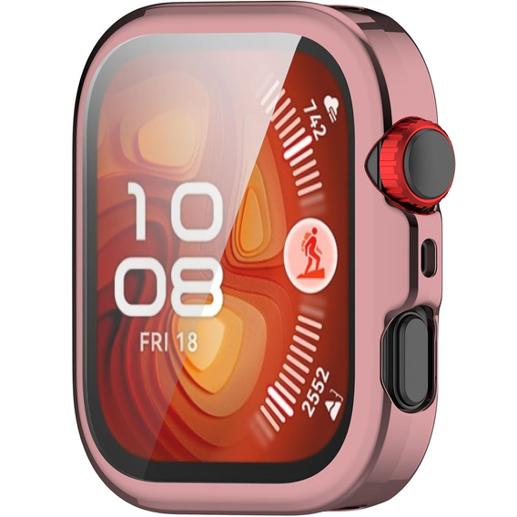 2w1 Etui z Osłoną na ekran do Huawei Watch Fit 4, Różowe