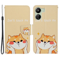 Etui z klapką do Xiaomi Redmi 13C / Poco C65, Wallet, Akita Dog kremowe