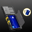 Etui do Samsung Galaxy S24 Ultra, ERBORD SlideGuard z miejscem na karty, szare