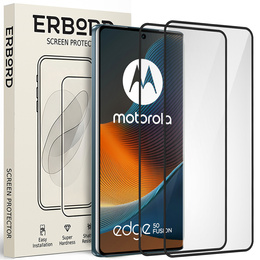 2x Szkło Hartowane do Motorola Edge 50 Fusion, ERBORD 3D pełne, szybka na cały ekran
