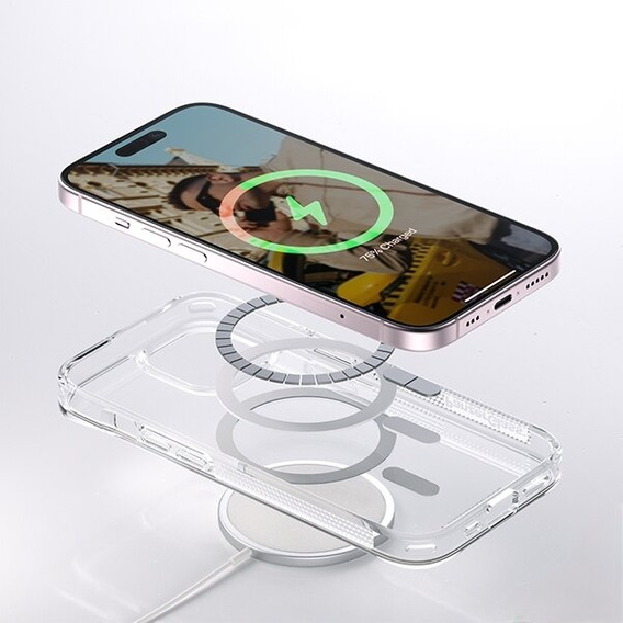 OUTLET Etui PanzerGlass do iPhone 15, HardCase MagSafe, przezroczyste