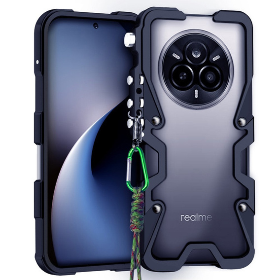 Wytrzymałe etui pancerne do Realme 14 Pro 5G – czarne