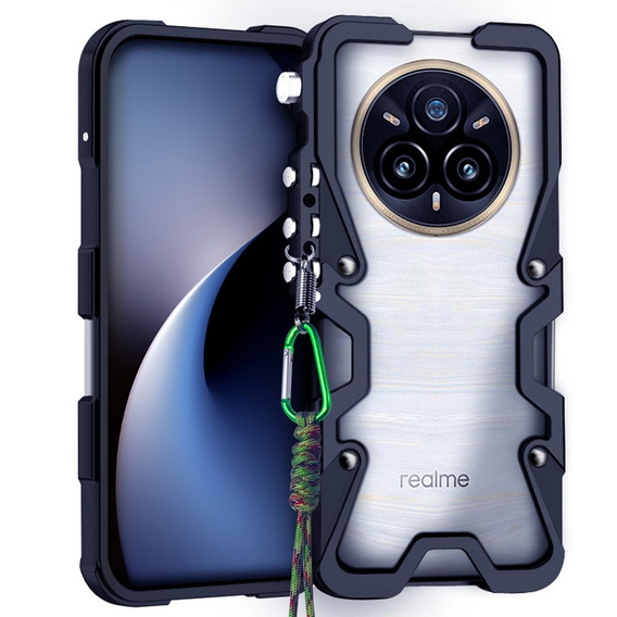 Wytrzymałe etui pancerne do Realme 14 Pro+ 5G – czarne