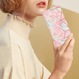 Etui z klapką do Samsung Galaxy A25 5G, Wallet Marble, różowe + szkło 9H