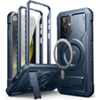 Etui pancerne do Samsung Galaxy S24, Dexnor Full Body MagSafe,  granatowe