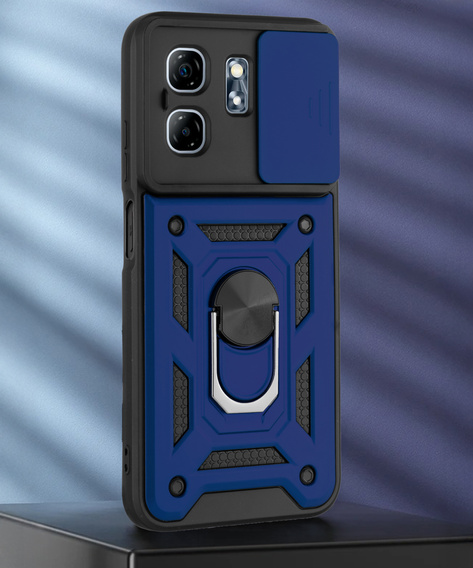 Etui pancerne do Infinix Hot 50i 4G, CamShield Slide, niebieskie
