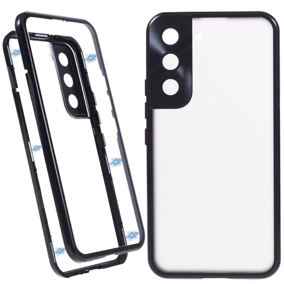 Etui do Samsung Galaxy S21, Magnetic Dual Glass, czarne