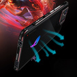 Etui do ASUS ROG Phone 8 Pro, Armor Bumper, z osłoną obiektywu, czarne / czerwone