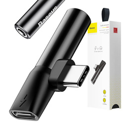 Adapter Audio Baseus USB‑C do Mini‑Jack 3,5 mm – czarny