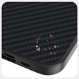 Etui ABEEL do iPhone 16e, Carbon Fiber, do MagSafe, czarne