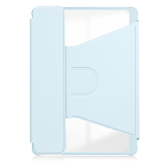 Etui z klawiaturą do Samsung Galaxy Tab A9+, Rotary 360° Leather, jasnoniebieskie