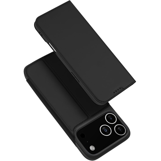 Etui z klapką Dux Ducis do iPhone 17 Pro Max, Skin Pro, czarne