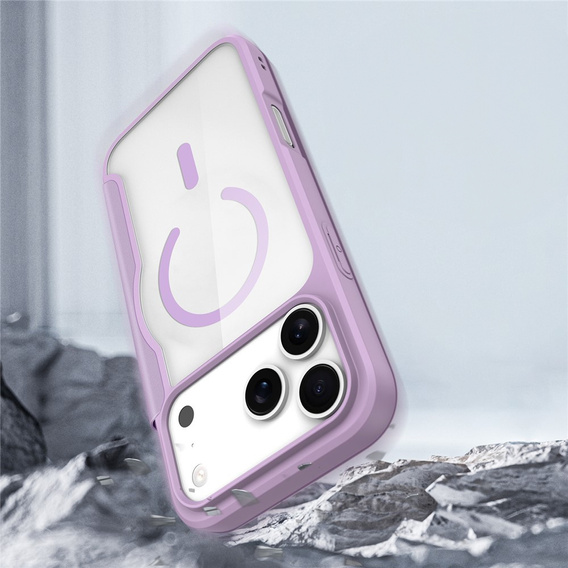 Etui z klapką Dux Ducis do iPhone 17 Pro Max, Skin X Pro, do MagSafe, fioletowe