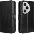 Etui z klapką do Honor 400 Pro 5G, Crazy Horse Wallet, czarne