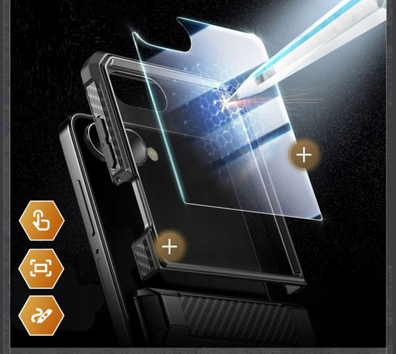 Etui Supcase Unicorn Beelte Pro do Samsung Galaxy Z Flip7 5G, Czarne