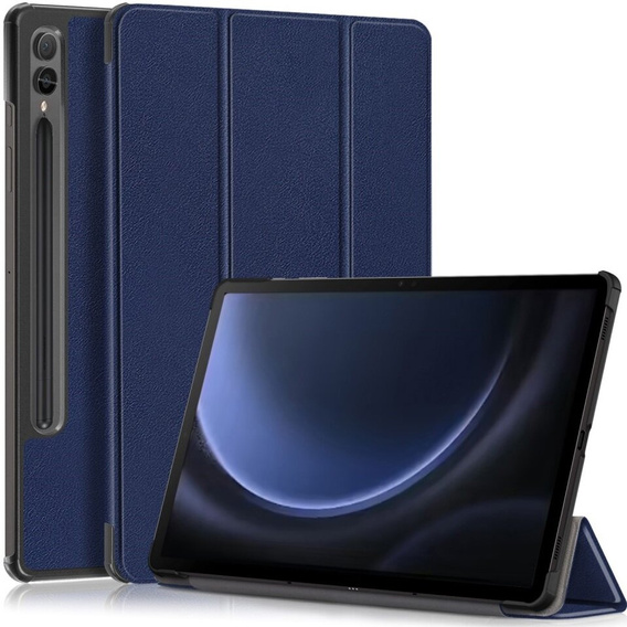 Etui do Samsung Galaxy Tab S9 FE+ Plus, Smartcase z miejscem na rysik, granatowe