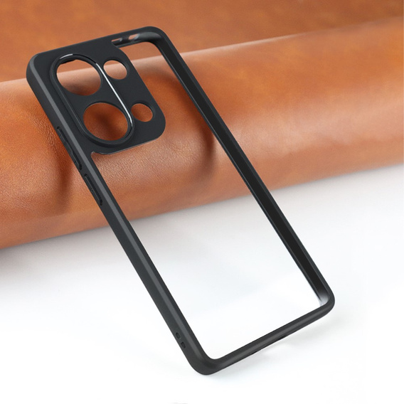Etui do Xiaomi Redmi Note 13 Pro 4G / Xiaomi Redmi Note 14S / Xiaomi Poco M6 Pro 4G, Fusion Hybrid, z ochroną aparatu, przezroczyste / czarne