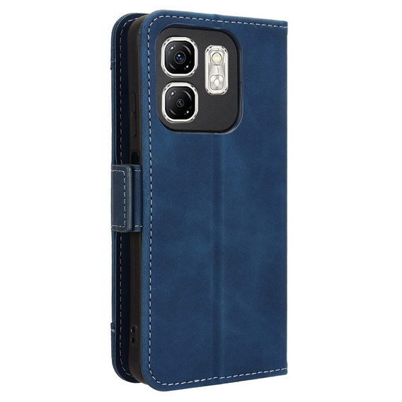 Etui z klapką do Infinix Hot 50i 4G, Card Slot, granatowe